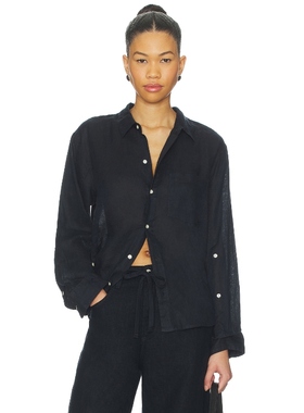 Citizens of Humanity KAYLA 纽扣衬衫 藏青色REVOLVE小众新款