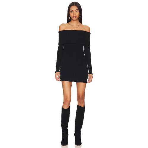 Enza Costa OFF-SHOULDER 针织连衣裙revolve时尚小众新款
