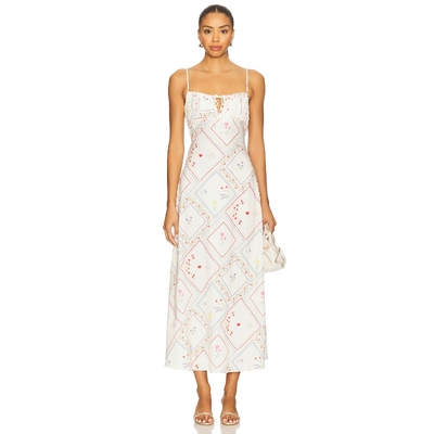 WeWoreWhat CAMI 中长款连衣裙 白色REVOLVE小众新款