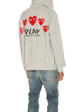 COMME des GARCONS PLAY FULL ZIP  CDG 川久保玲 连帽衫REVOLVE