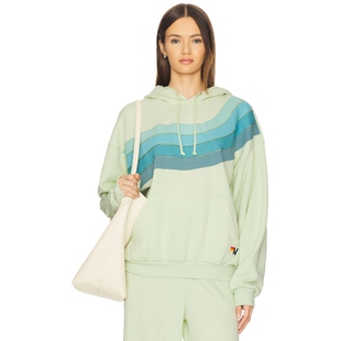 Aviator Nation WAVE 连帽衫 绿色 运动复古风REVOLVE小众新款