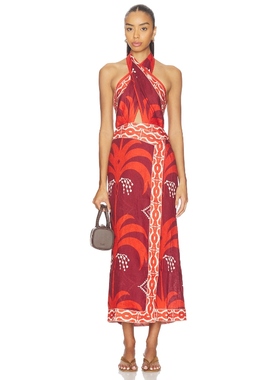 Johanna Ortiz BUEN VIENTO 裙子 橘子色系REVOLVE小众新款