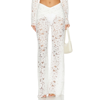 [夏季新品]Shani Shemer MADISON 长裤 白色美式休闲风REVOLVE