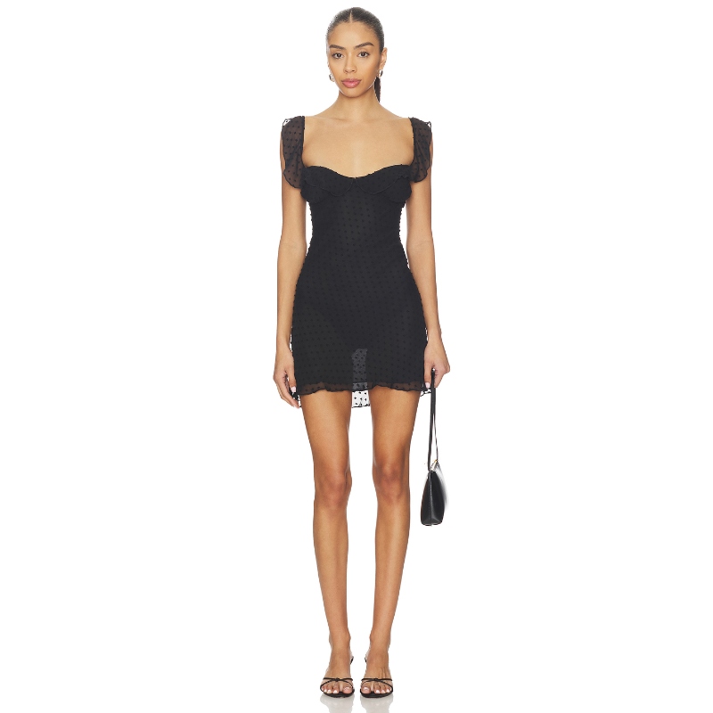Bella Venice The Joya Dress BlackREVOLVE小众新款