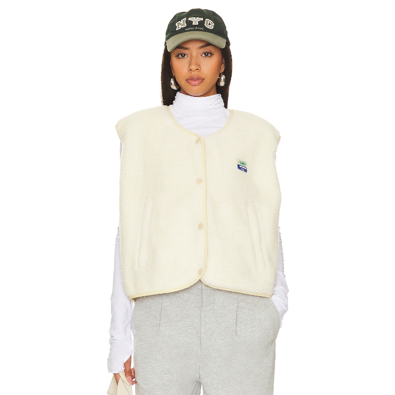 [冬季新品]American Vintage摇粒绒背心马甲保暖学院风REVOLVE