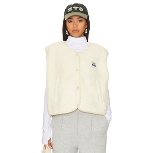 American 新品 Vintage摇粒绒背心马甲保暖学院风REVOLVE 冬季