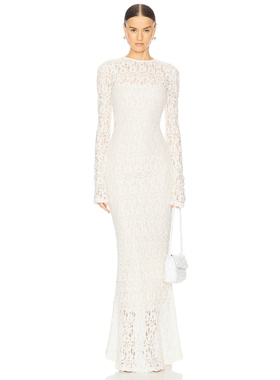 L'Academie KAYDEN 蕾丝裙子 米色 y2k辣妹风REVOLVE小众新款