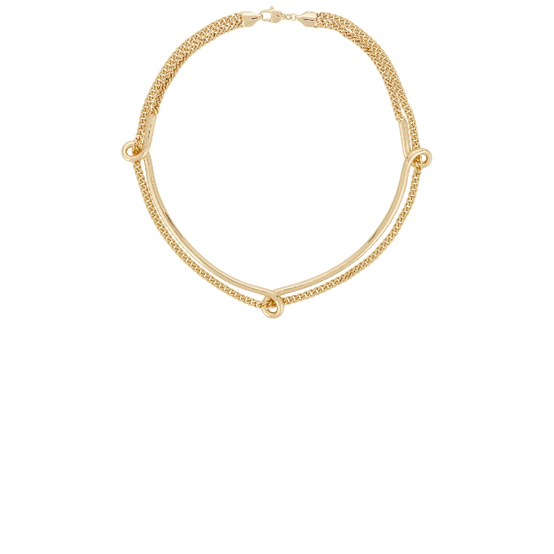 Lili Claspe DEVIN 链式项链金属金色REVOLVE小众新款