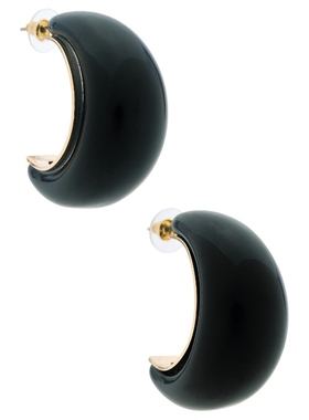 8 Other Reasons ADDISON 圆环耳饰 黑色REVOLVE小众新款