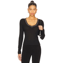 [冬季内搭]Free People 长袖T恤黑色基础修身上衣REVOLVE小众新款