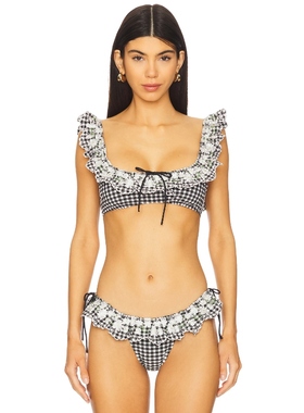 For Love & Lemons DAISY LANE 比基尼文胸上装 黑色 y2k辣妹风RE