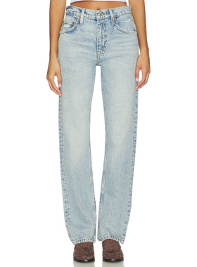 [春季新品]RE/DONE BLONDIE 牛仔裤蓝色直筒裤丹宁长裤REVOLVE