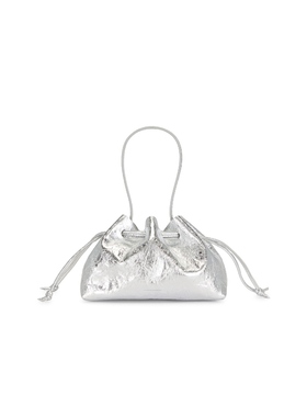 Mansur Gavriel Drawstring Pouchette 金属银色REVOLVE小众新款