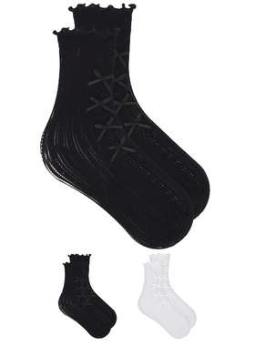 [冬季新品]Stems LOLITA 短袜 黑色REVOLVE小众