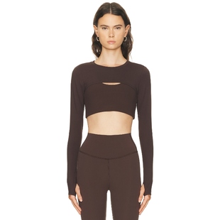 巧克力色REVOLVE小众新款 短茄克衫 AMELIA Splits59