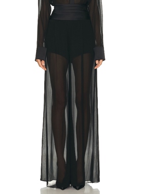 SANS FAFF TUXEDO PALAZZO 长裤 黑色 美式休闲风REVOLVE小众新款