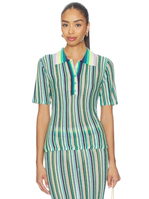 Susana Monaco STRIPE SWEATER COLLAR 衬衫 revolve小众新款