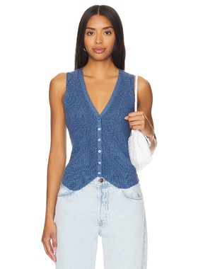 Autumn Cashmere SHAKER 背心 蓝色 y2k辣妹风 REVOLVE小众新款