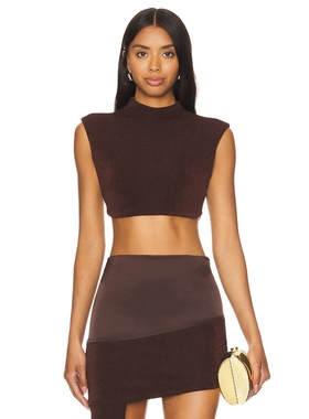 Khanums Backless Cropped Tee 棕色 y2k辣妹风REVOLVE
