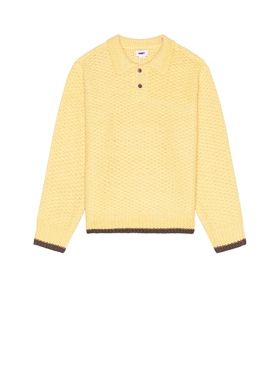 [春季新品]Obey 长裤马球衫 黄色羊毛衫REVOLVE小众冬季保暖