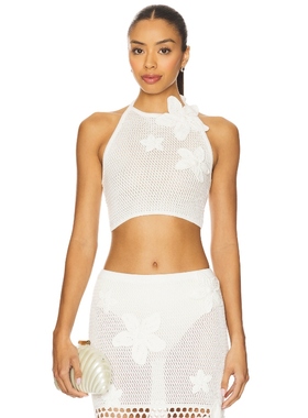 [冬季内搭]DEVON WINDSOR RAMMY 上装白色REVOLVE小众新款