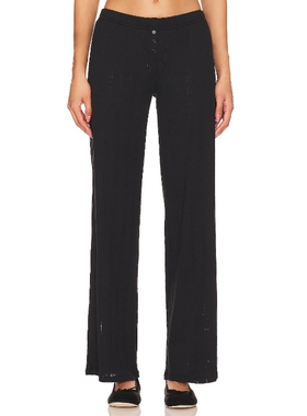 [冬季新品]Cou Cou Intimates 黑色长裤高腰直筒裤REVOLVE小众