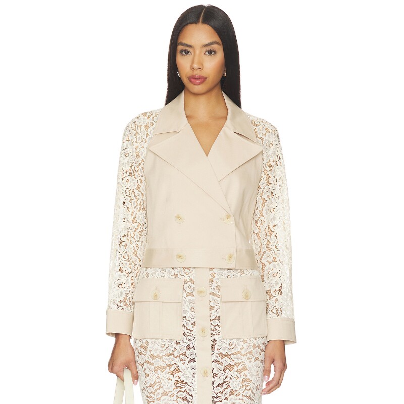 L'AGENCE NOVELLE LACE SLEEVE 风衣 26秋冬新品 revolve小众新款