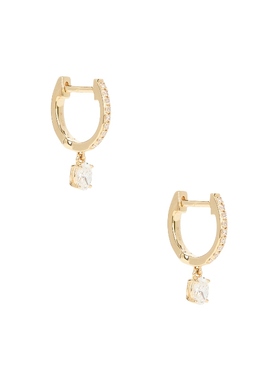 EF COLLECTION OVAL DROP DIAMOND MINI 哈吉斯 金属金色REVOLVE