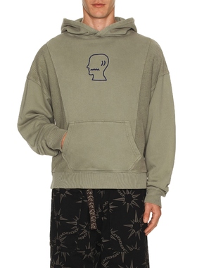 Brain Dead MENDOZA 短款连帽衫 绿色REVOLVE小众新款