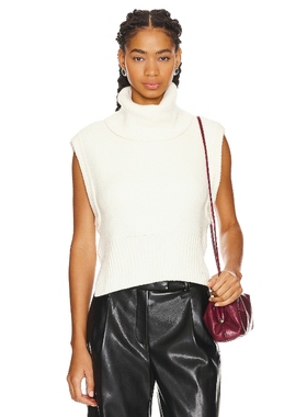 [冬季新品]SIMKHAI MAPLE 复古风白色高领针织背心REVOLVE