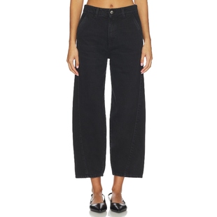 阔腿 JUNO 黑色 美式 Icon 复古风REVOLVE小众新款 Denim