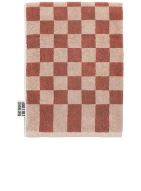 Bathing Culture Bathhouse Check Organic Body Towel 棕色REVOL