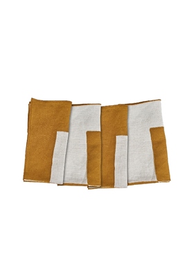 Misette Linen Embroidered Napkins Set Of 4 橙色REVOLVE小众新