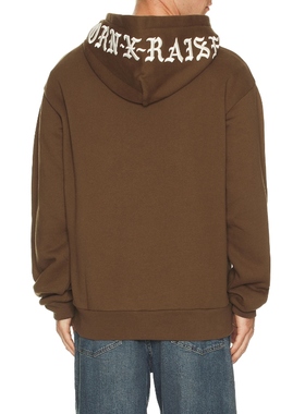 Born x Raised EMBROIDERED 连帽衫 棕色REVOLVE小众新款