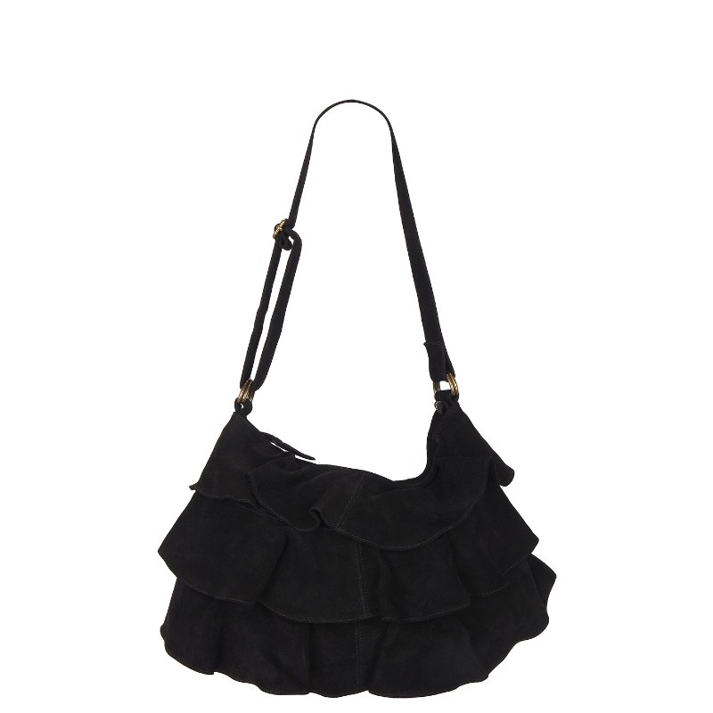 [海外直邮]Free People 单肩包黑色褶饰大容量通勤包REVOLVE新款