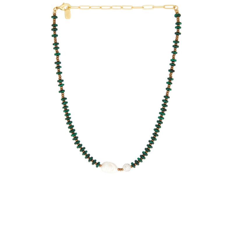 Elizabeth Cole ALONA 项链 绿色REVOLVE小众新款