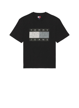 Tommy Jeans 汤米 90S DISTRESSED FLAG T恤 黑色REVOLVE小众新款