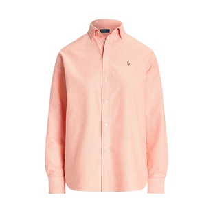 纯棉彩标三文鱼色静奢REVOLVE Polo Ralph Lauren拉夫劳伦长袖 衬衫