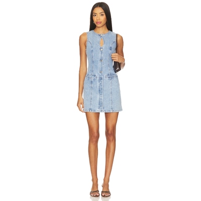 [冬季新品]SOVERE ETCH 牛仔迷你连衣裙牛仔裤浅色REVOLVE小众