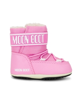 MOON BOOT CRIB 雪地靴粉色短款保暖滑雪鞋REVOLVE小众新款儿童款