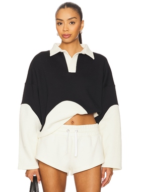 Port de Bras SOFIA 毛衣 黑色、白色 运动复古风 REVOLVE小众新