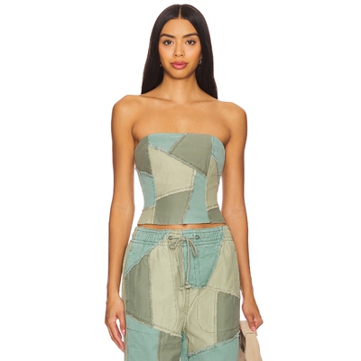 Lovers and Friends NAKITA 上装 暗蓝灰色 y2k辣妹风REVOLVE小众