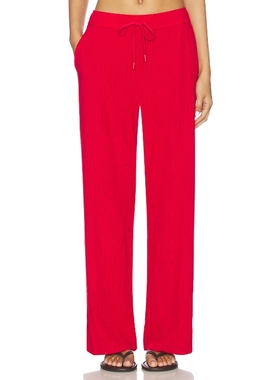 Beyond Yoga BREATHE EASY 长裤 红色 美式休闲风REVOLVE小众新款