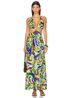 Alemais YVETTE 镂空迷你连衣裙 绿色REVOLVE小众新款