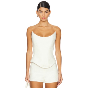 NEMESIS All 紧身衣 奶油色 Mother y2k辣妹风REVOLVE小众新款