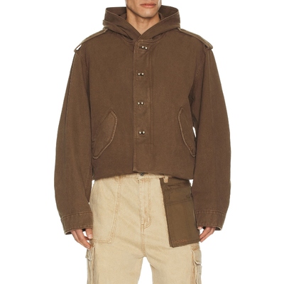 WE11DONE FOLDED 夹克 棕色REVOLVE小众新款