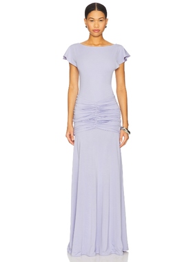 OW Collection GAIA 针织连衣裙保暖蓝色REVOLVE小众新款