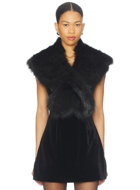 Unreal Fur CHANGES 围巾 黑色REVOLVE小众新款