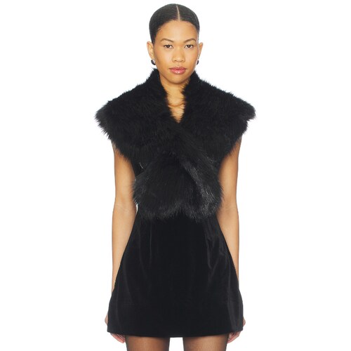 Unreal Fur CHANGES 围巾 黑色REVOLVE小众新款