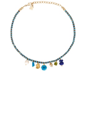 DANNIJO MALA 珠饰项链 蓝色 REVOLVE小众新款